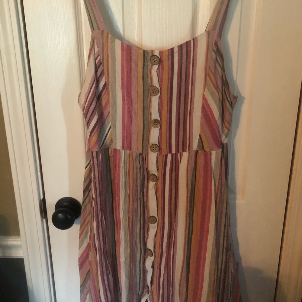 Multi colored striped dress